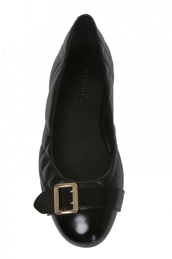 BURBERRY 26S BALLET FLATS IN BLACK CALFSKIN